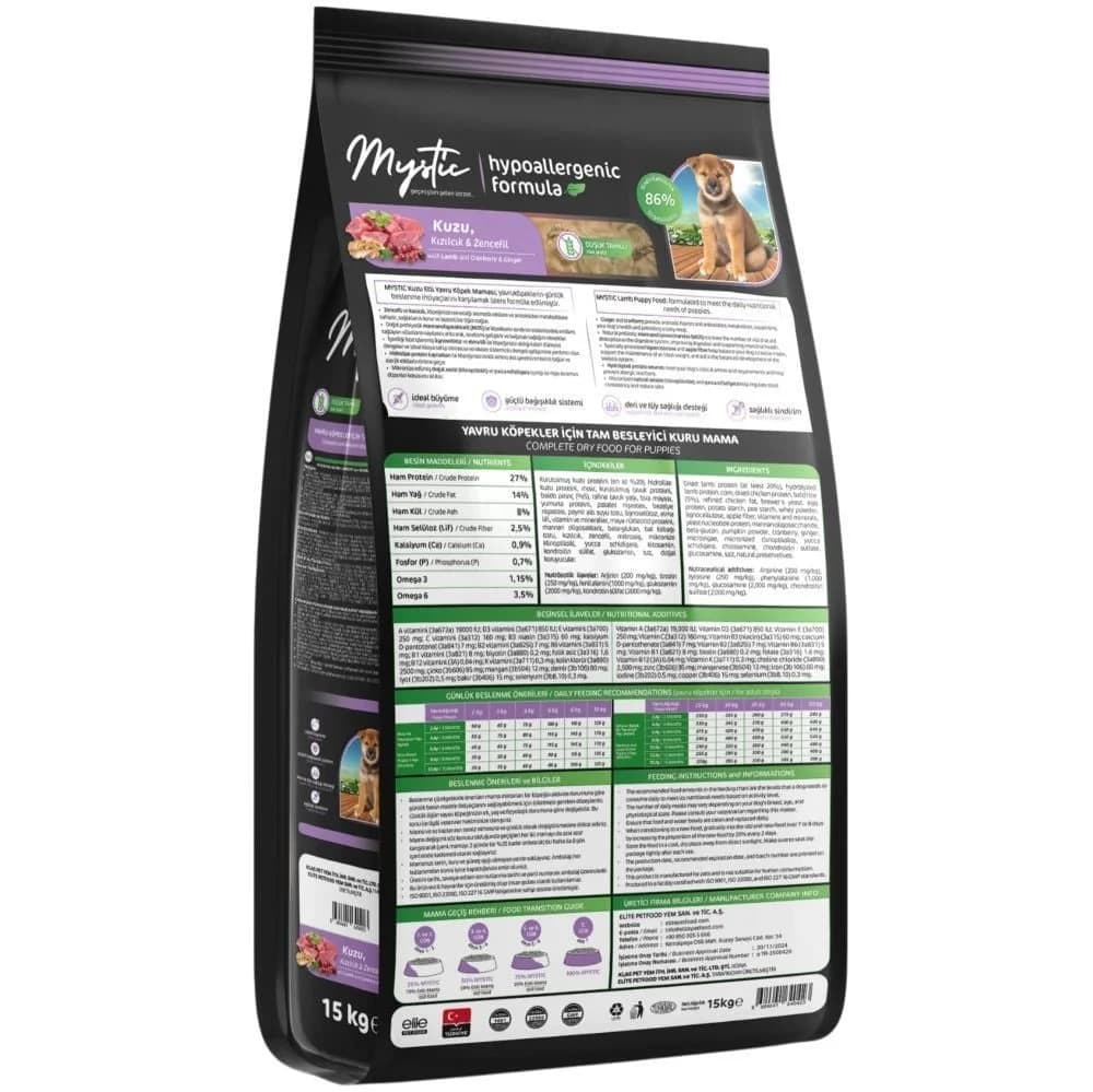 Mystic Kuzu Etli Yavru Köpek Maması 15 kg görsel 2