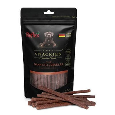 Snackies Natural Füme Dana Etli Tahılsız Köpek Ödül Çubuğu 170 Gr