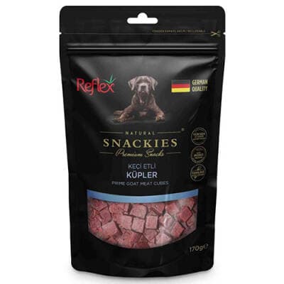 Snackies Natural Keçi Etli Küp Tahılsız Köpek Ödül Maması 170 Gr