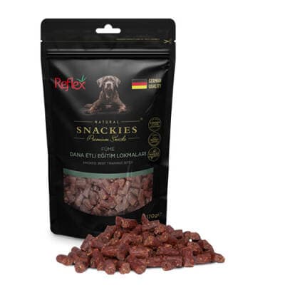 Snackies Natural Füme Dana Etli Tahılsız Köpek Eğitim Lokmaları 170 Gr