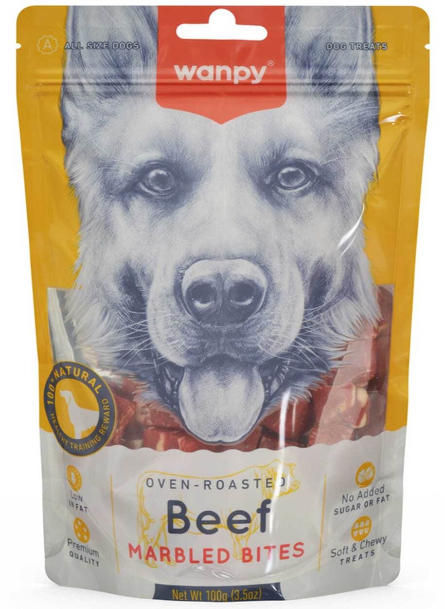 Wanpy Marbled Biftek Et Parçalı Köpek Ödül Maması 100gr