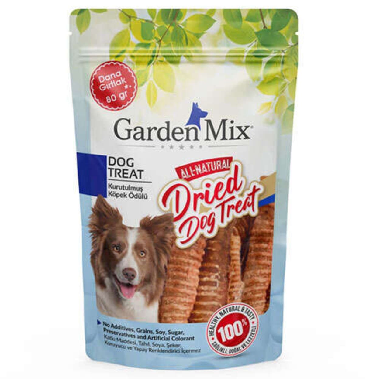 Garden Mix Kurutulmuş Dana Gırtlak Köpek Ödülü 80 Gr