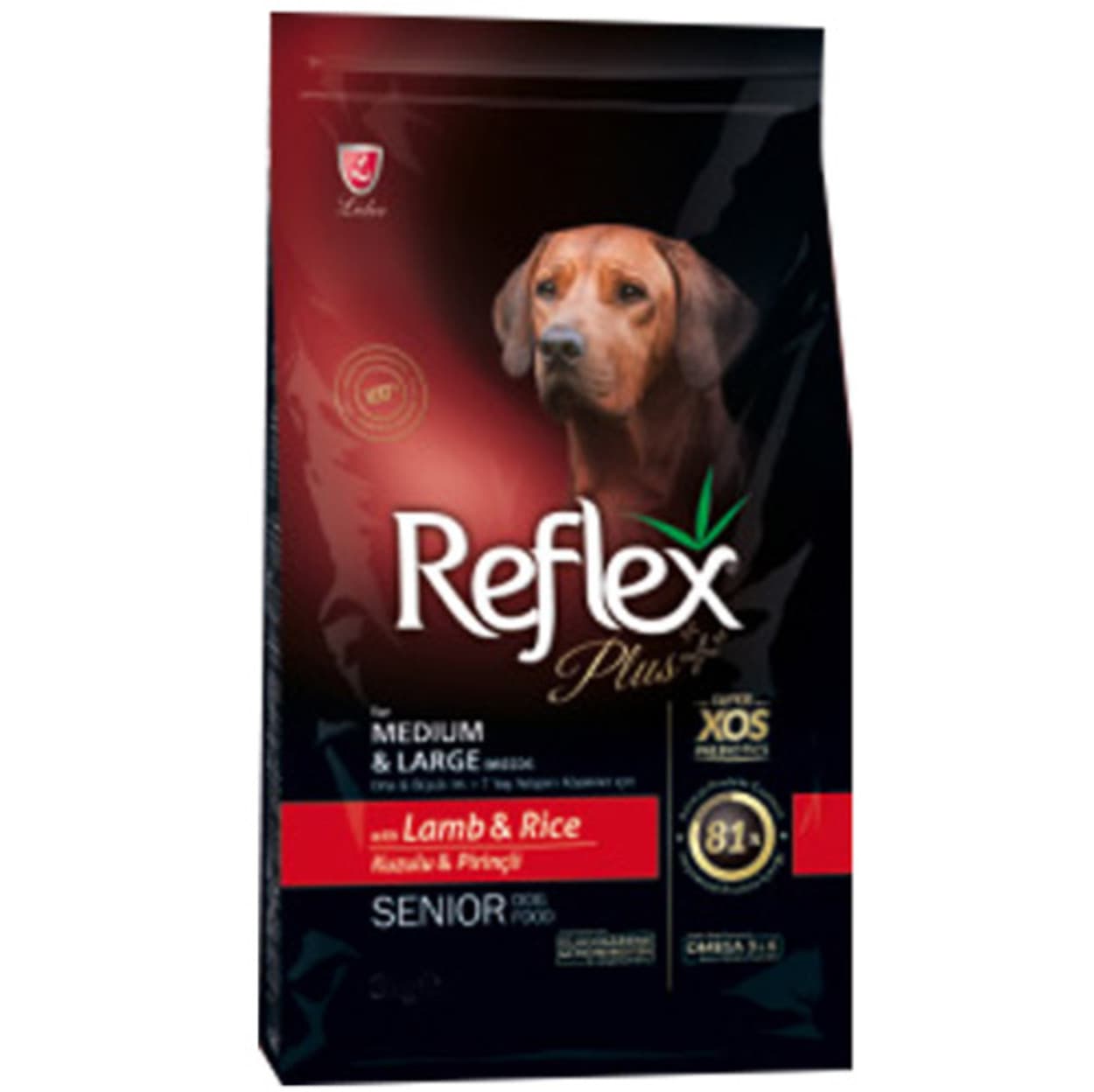 Reflex Plus Senior Orta ve Büyük Irk Kuzu Yaşlı Köpek Maması 15 Kg
