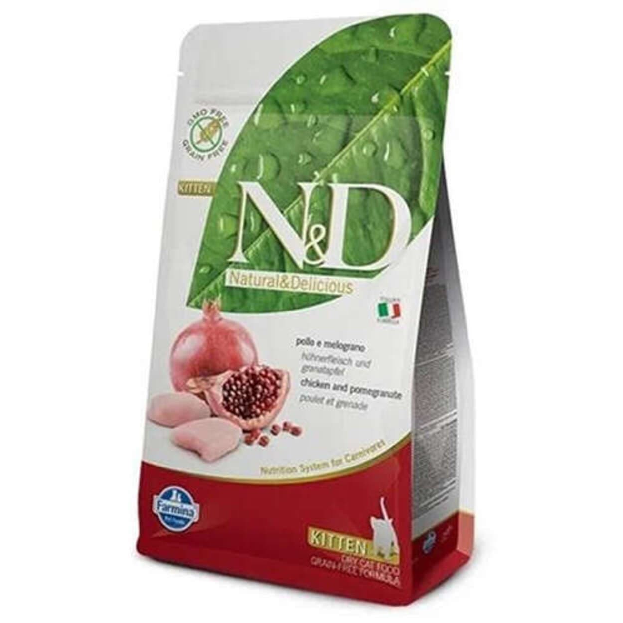 ND Tahılsız Kitten Tavuk ve Narlı Yavru Kedi Maması 1,5 Kg
