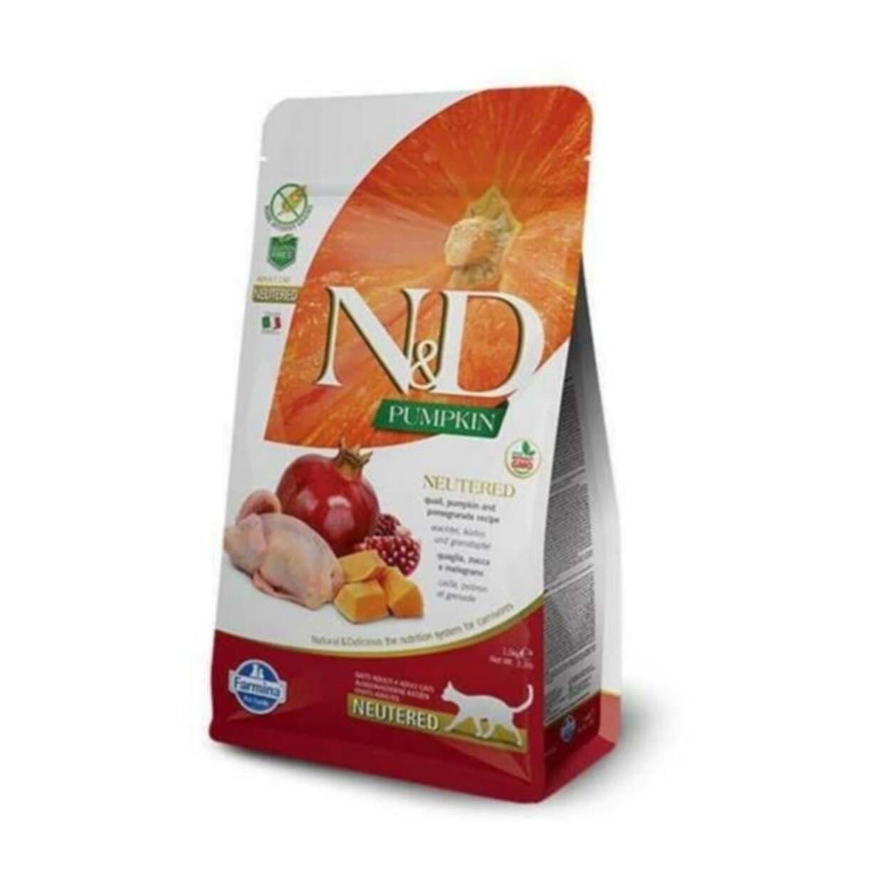 ND Tahılsız Bıldırcın Nar Kısırlaştırılmış Kedi Maması 1,5 Kg