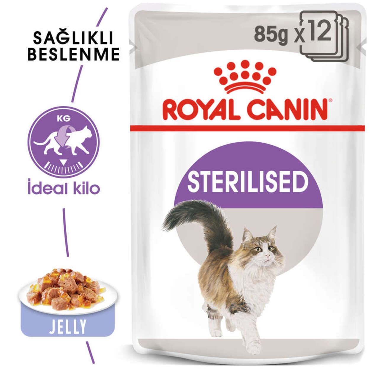 Royal Canin Pouch Jelly Sterilised Kısırlaştırılmış Yaş Kedi Maması 85 Gr