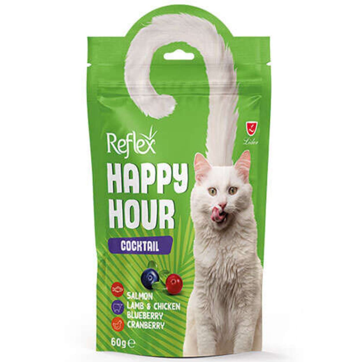 Happy Hour Cocktail Somon Kuzu, Tavuk, Yaban Mersini ve Kızılcık Kedi Ödülü 60 Gr