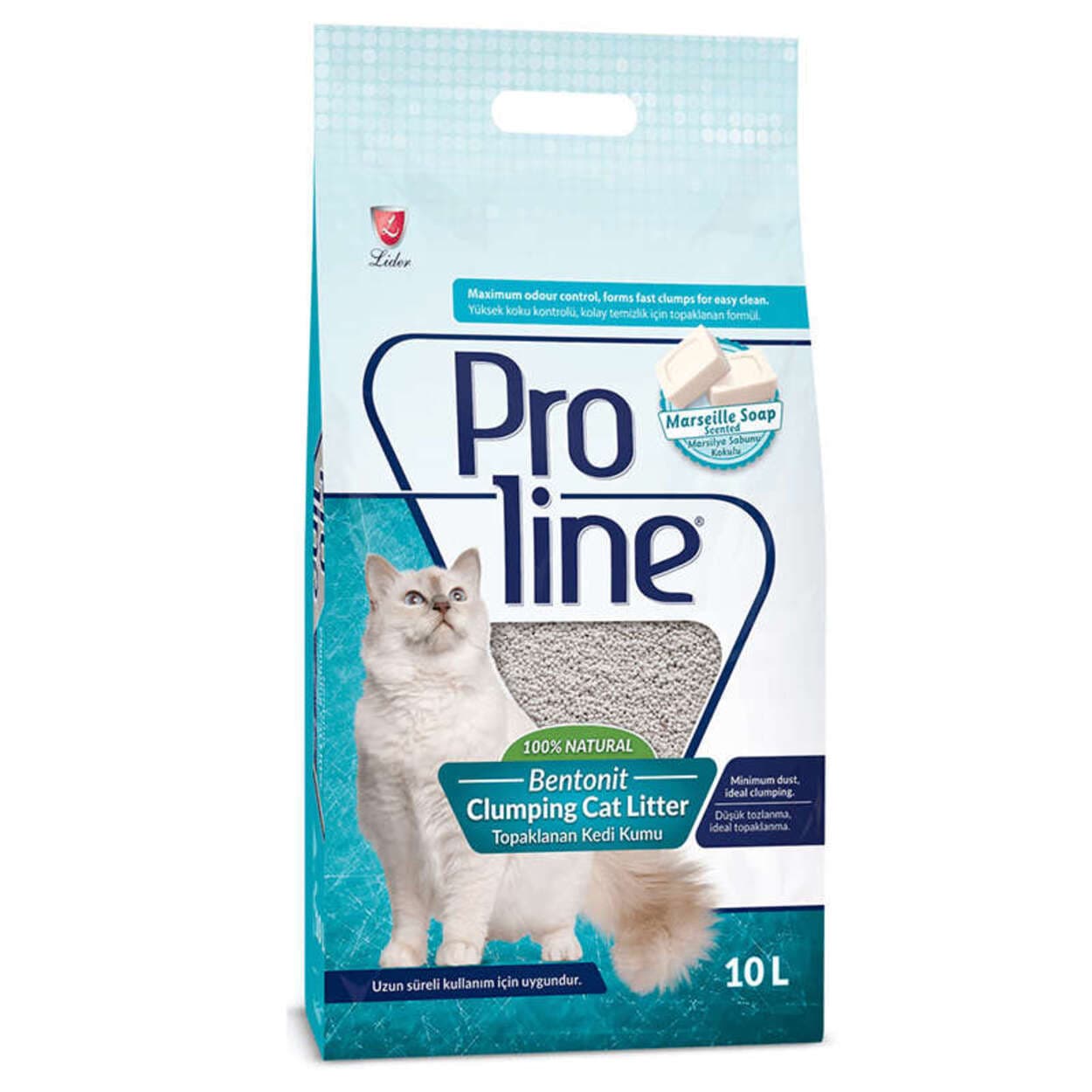 Proline Doğal Topaklanan Marsilya Kokulu Kedi Kumu 10 Lt