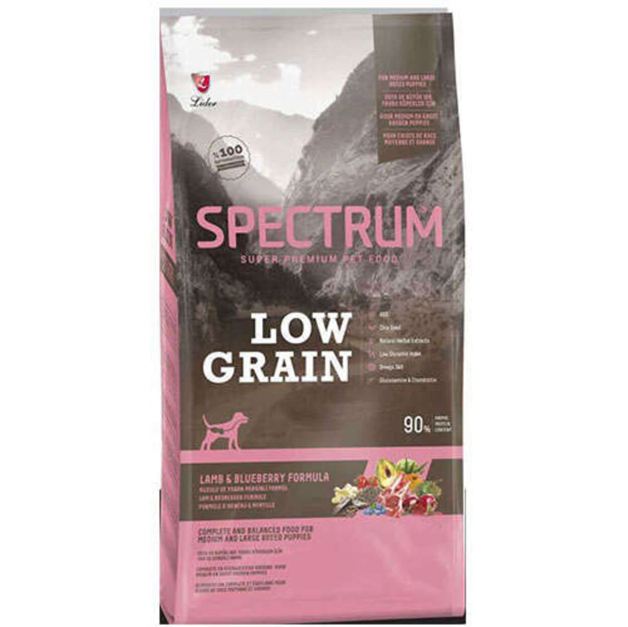 Spectrum Low Grain Kuzu ve Yaban Mersini Orta ve Büyük Irk Yavru Köpek Maması 12 Kg