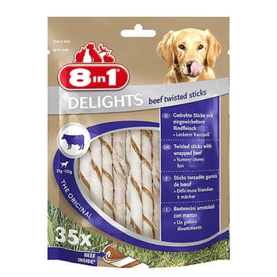 Delights Bones Biftekli Twested Sticks Burgu Çubuğu Köpek Ödülü 190 Gr