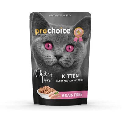 Pouch Tavuklu ve Ciğerli Tahılsız Yavru Kedi Konservesi 85 Gr