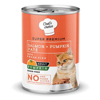 Pumpkin Pate Somonlu Balkabaklı Tahılsız Yetişkin Kedi Konservesi 400 Gr
