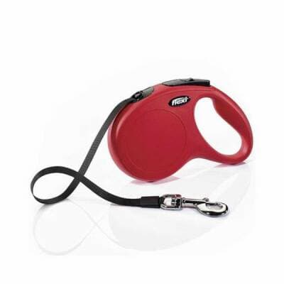 New Classic Otomatik Şerit Köpek Gezdirme Tasması Large 5 Mt Kırmızı