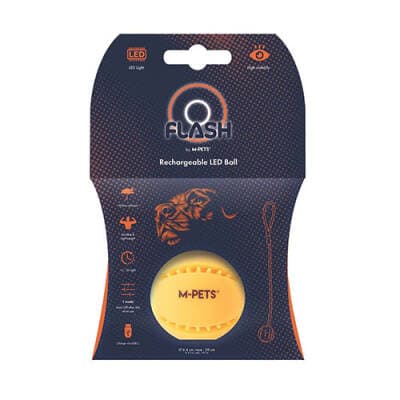Flash Led Top Köpek Oyuncağı Turuncu 6,4x50 Cm