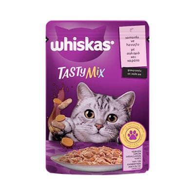 Pouch Tastymix Sos İçinde Somonlu ve Havuçlu Yetişkin Kedi Konservesi 85 Gr