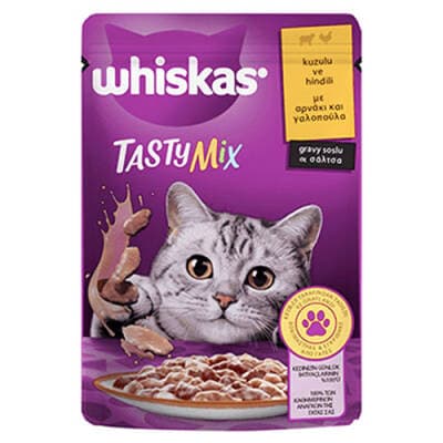 Pouch Tastymix Sos İçinde Kuzulu ve Hindili Yetişkin Kedi Konservesi 85 Gr