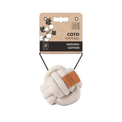 Örgü Top Köpek Oyuncağı Beyaz 9,5 Cm