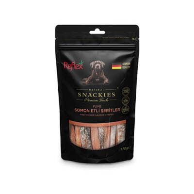 Snackies Natural Füme Somon Etli Şerit Köpek Ödül Maması 170 Gr