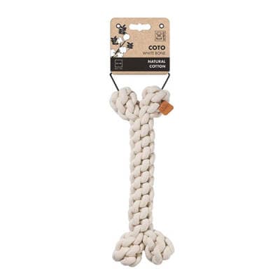 Örgü Kemik Köpek Oyuncağı Beyaz 30 Cm