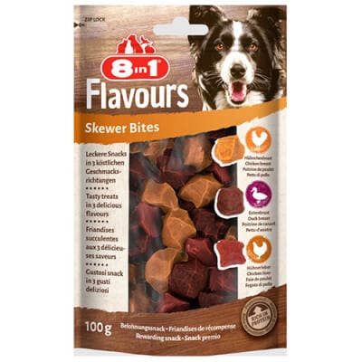 Flavours Skewer Bites Kuşbaşı Dilimli Çiğneme Köpek Ödülü 100 Gr