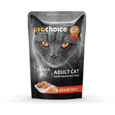 Pouch Somonlu ve Ciğerli Tahılsız Yetişkin Kedi Konservesi 85 Gr