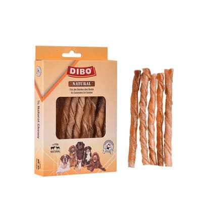 Natürel Burgu Çubuk Çiğneme Kemiği Köpek Ödülü 100 Gr 12 Cm