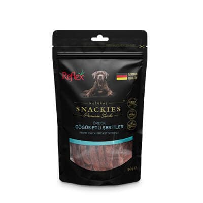 Snackies Natural Ördek Göğüs Etli Şerit Tahılsız Köpek Ödül Maması 90 Gr