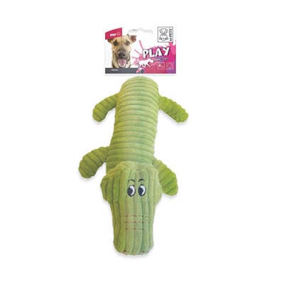 Peluş Timsah Köpek Oyuncağı Yeşil 32x17x9 Cm