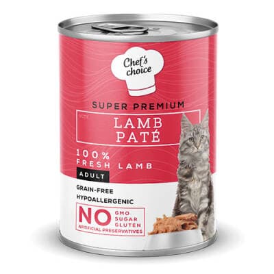 Pate Lamb Kuzu Etli Tahılsız Yetişkin Kedi Konservesi 400 Gr